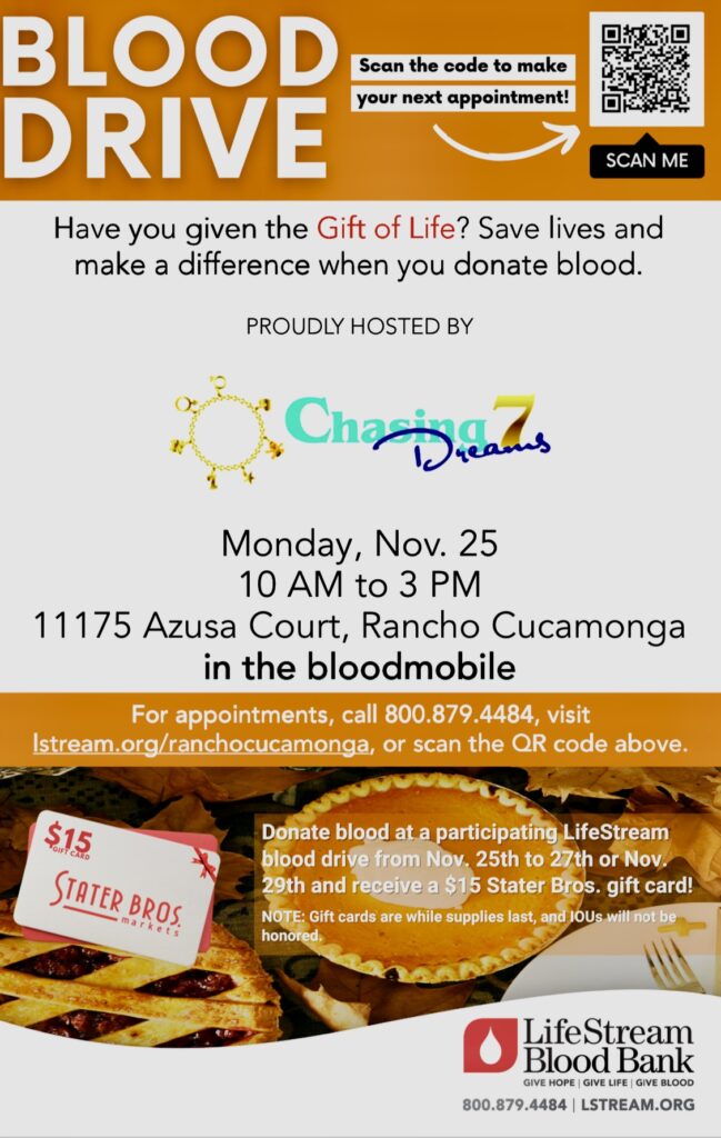 blood drive november 25