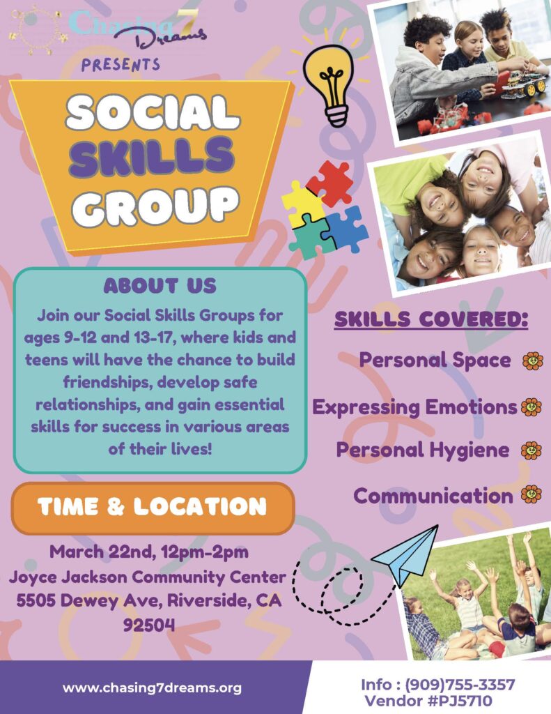 social skills flyer mar 2025