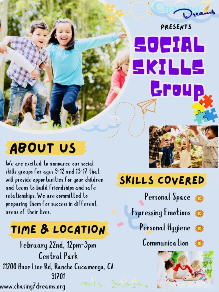 social skills flyer jan 2025