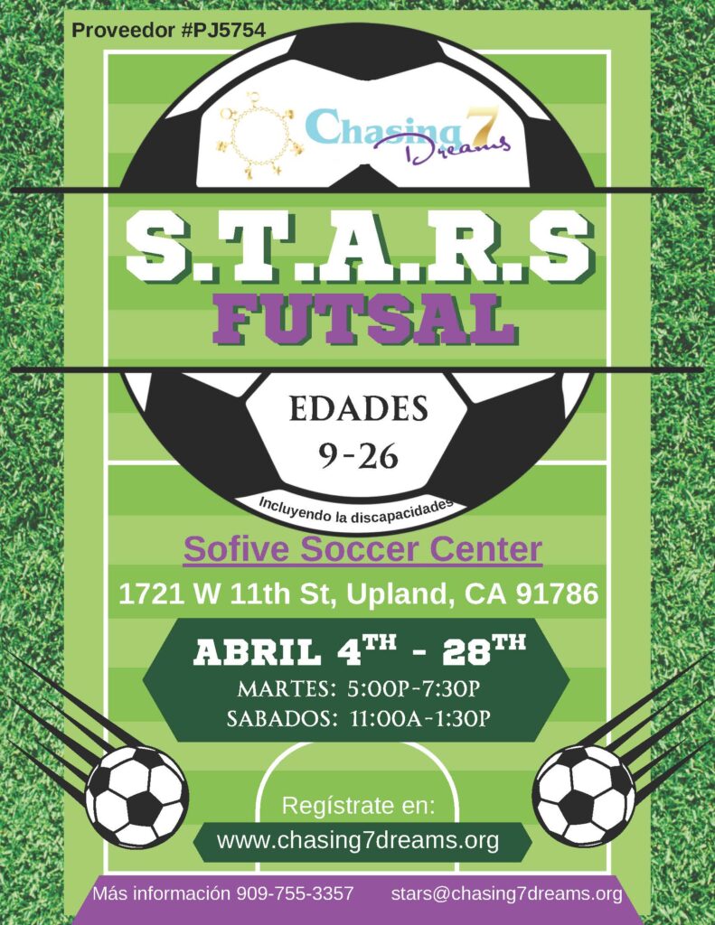 Folleto de fútbol sala STARS