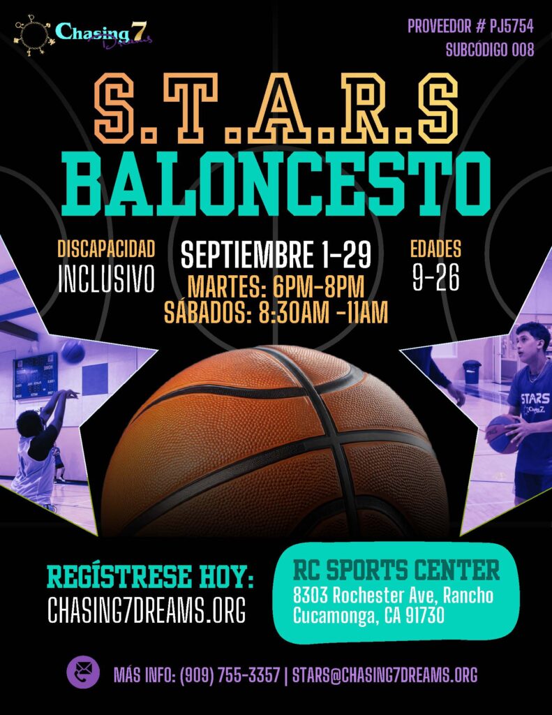 Folleto de baloncesto STARS septiembre 2026