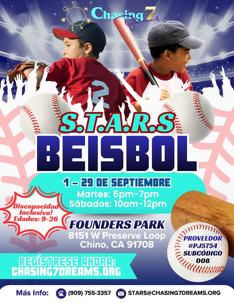 Folleto de béisbol de STARS – septiembre de 2026