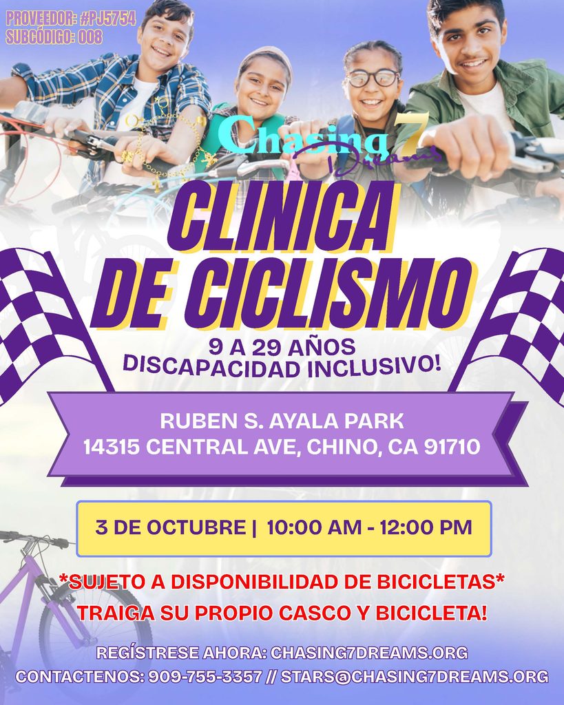 folleto de chasing 7 dreams clinica de ciclismo