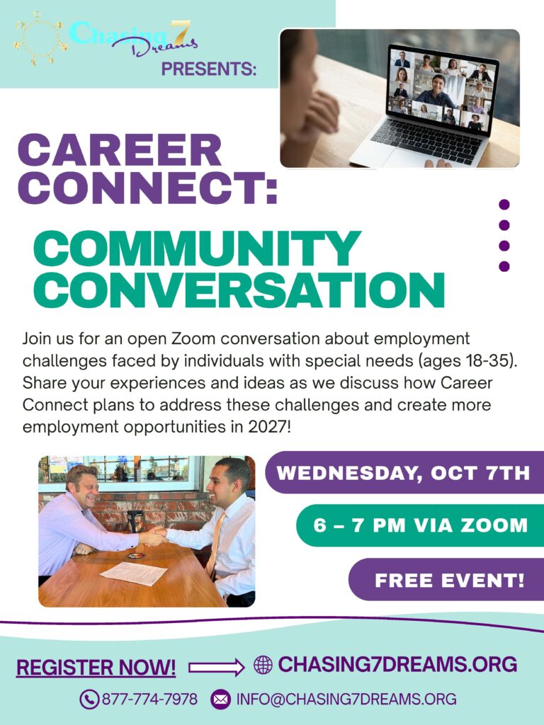 career connect community conversation flyer
