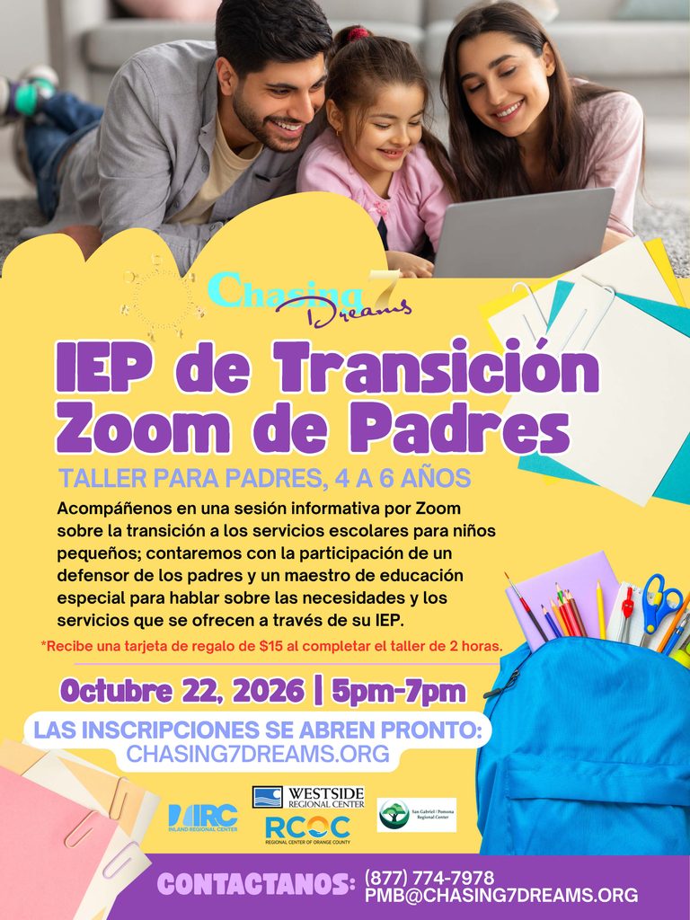 folleto de iep de transicion zoom de padres ocubre 22, 2026