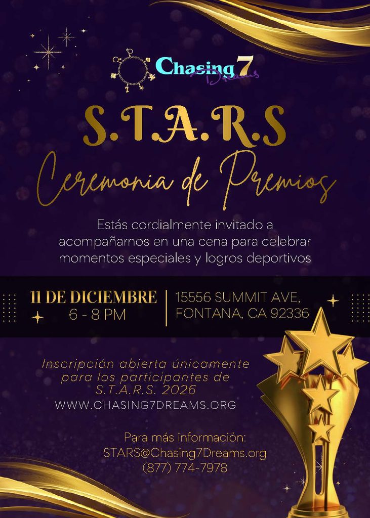 folleto de stars ceremonia de premios