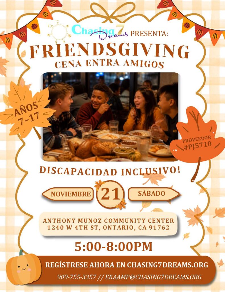 Folleto de friendsgiving